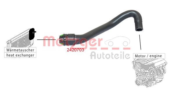 METZGER 2420703 Kühlerschlauch